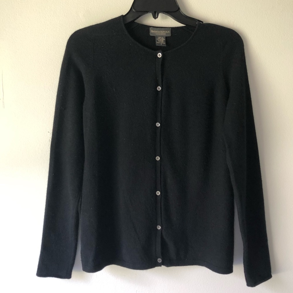Banana Republic Black Cashmere Sweater S